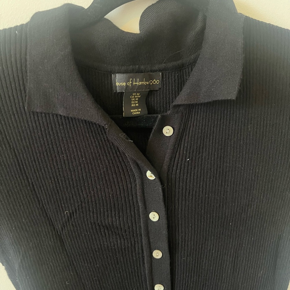 Black Button-Up Sweater Dress